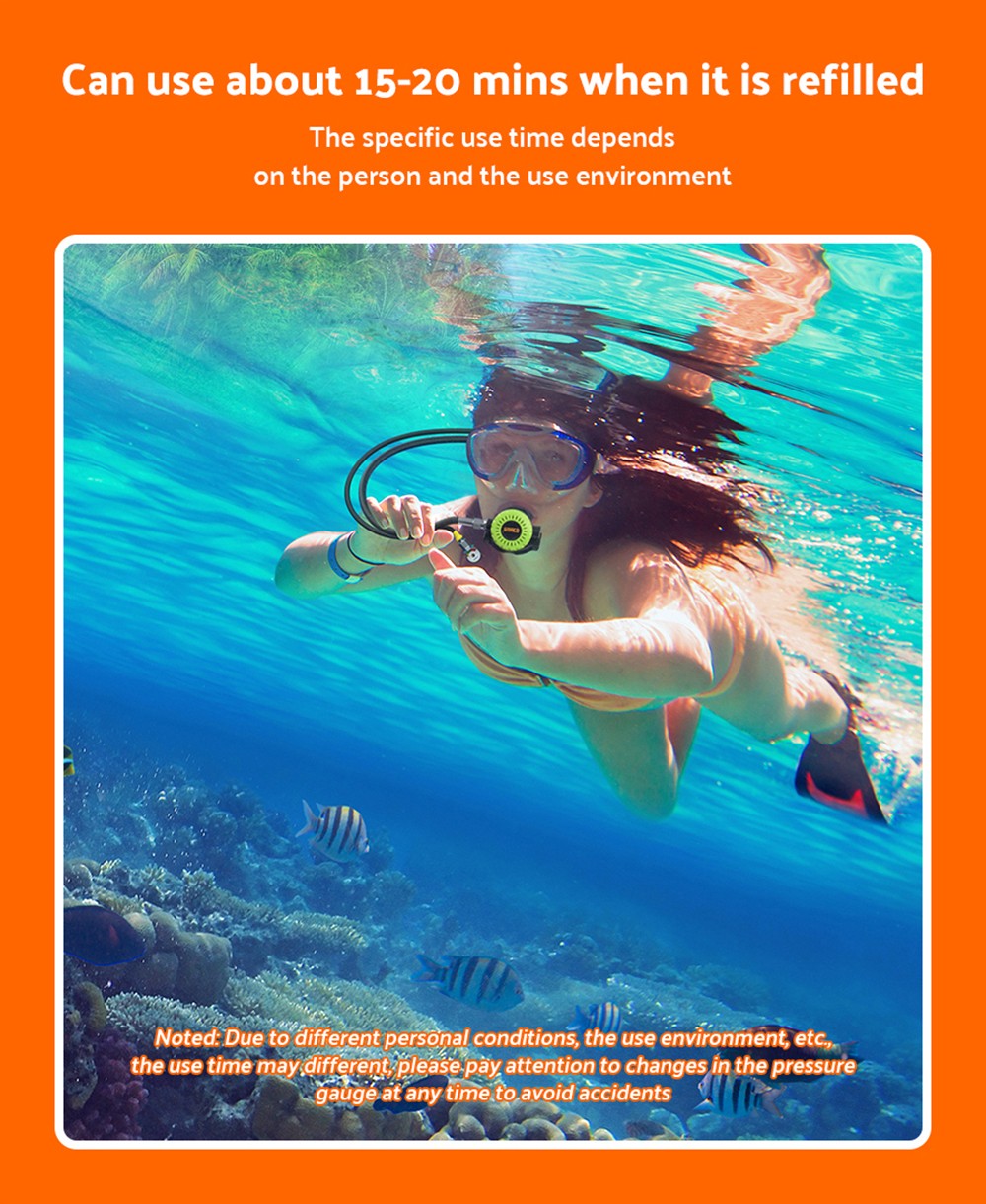 SMACO S400 Pro 1L Scuba Tank - Black