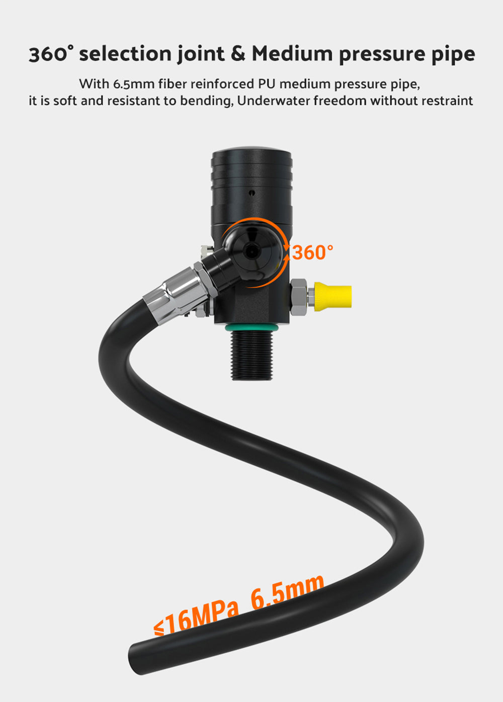 SMACO S400 Pro 1L Scuba Tank - Black