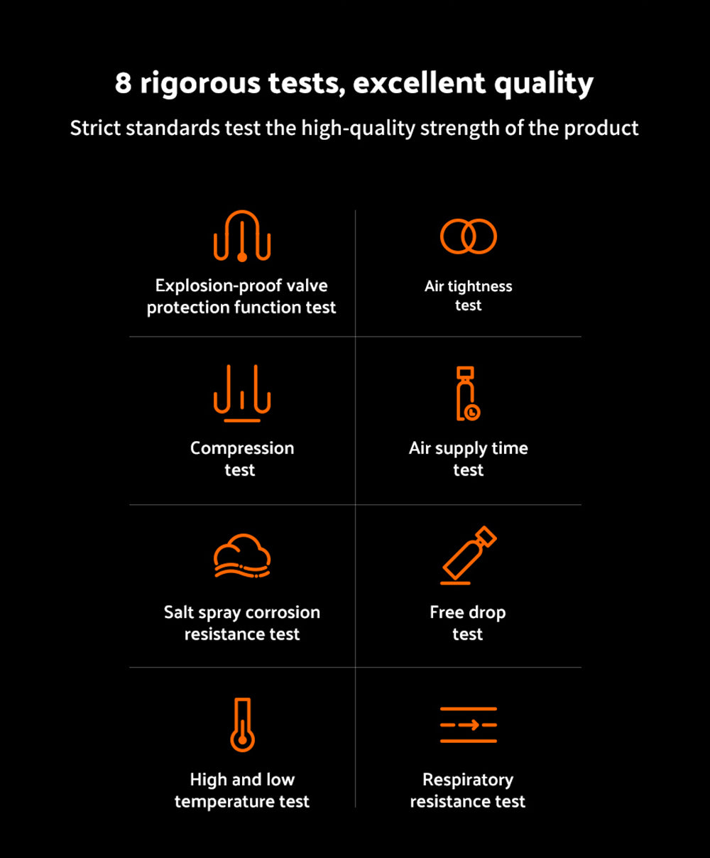 SMACO S500 0.7L Mini Scuba Diving Tank - Black