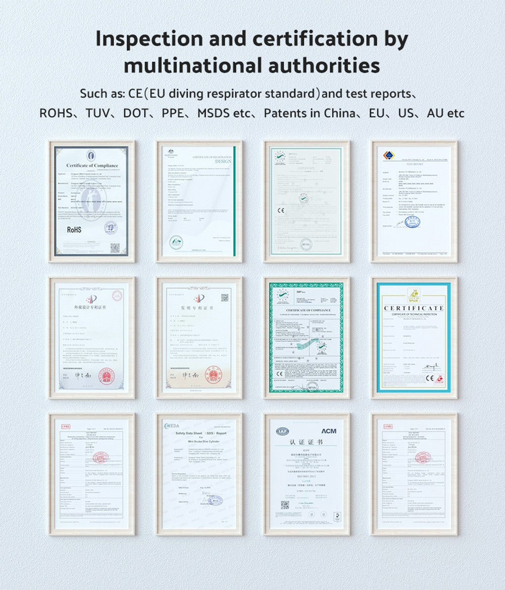 SMACO S500 0.7L Mini Scuba Diving Tank - Black