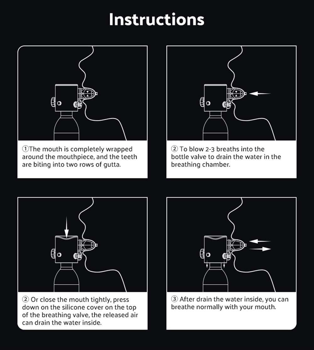 SMACO S500 0.7L Mini Scuba Diving Tank - Black