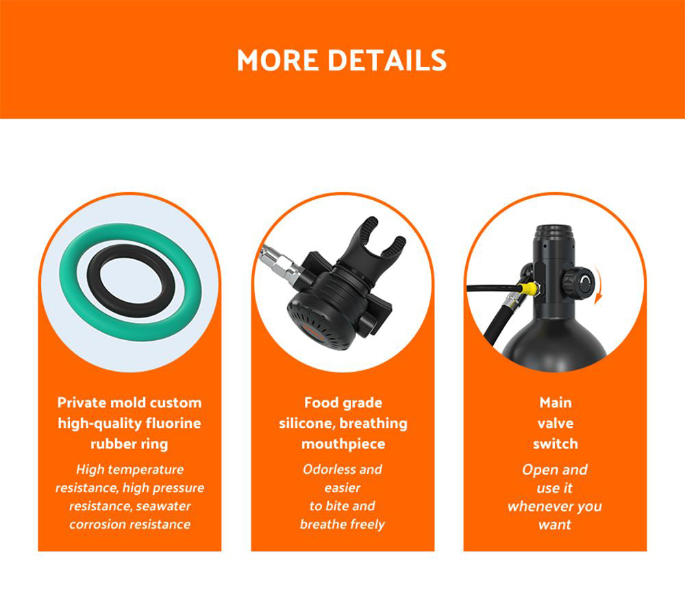 SMACO S700 Plus 2L Scuba Tank - Black