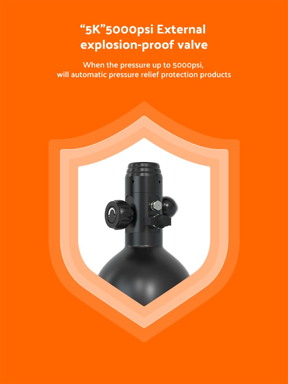 SMACO S700 Plus 2L Scuba Tank - Black