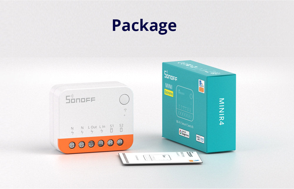 SONOFF MINI R4 Extreme WiFi Smart Switch, External Switch Control, DIY Module for Smart Home Automation, Works with Alexa & Google Home
