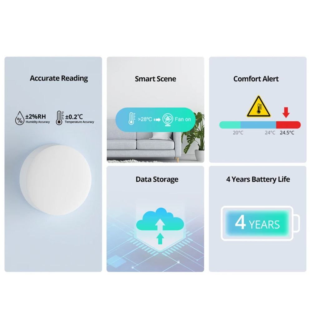 SONOFF SNZB-02P Zigbee Temperature And Humidity Sensor Works with Alexa Google Home