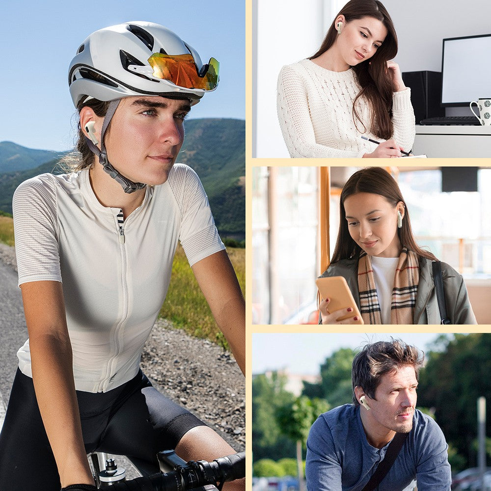 SOUNARC Q3 Earbuds, Bluetooth 5.3, IPX5 Waterproof, Up to 20 Hours Playtime - Beige