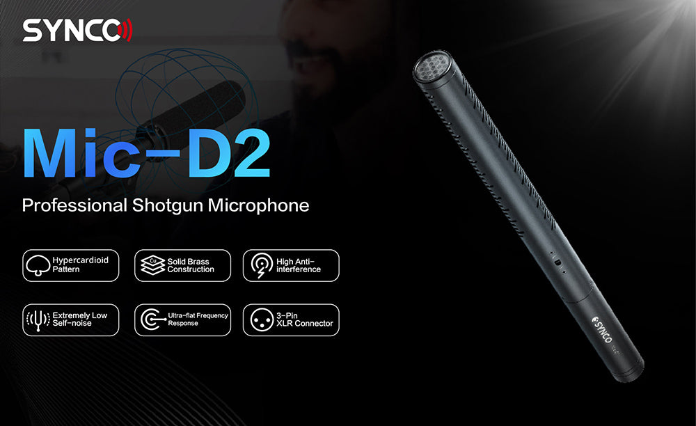 SYNCO D2 Hypercardioid Shotgun Microphone