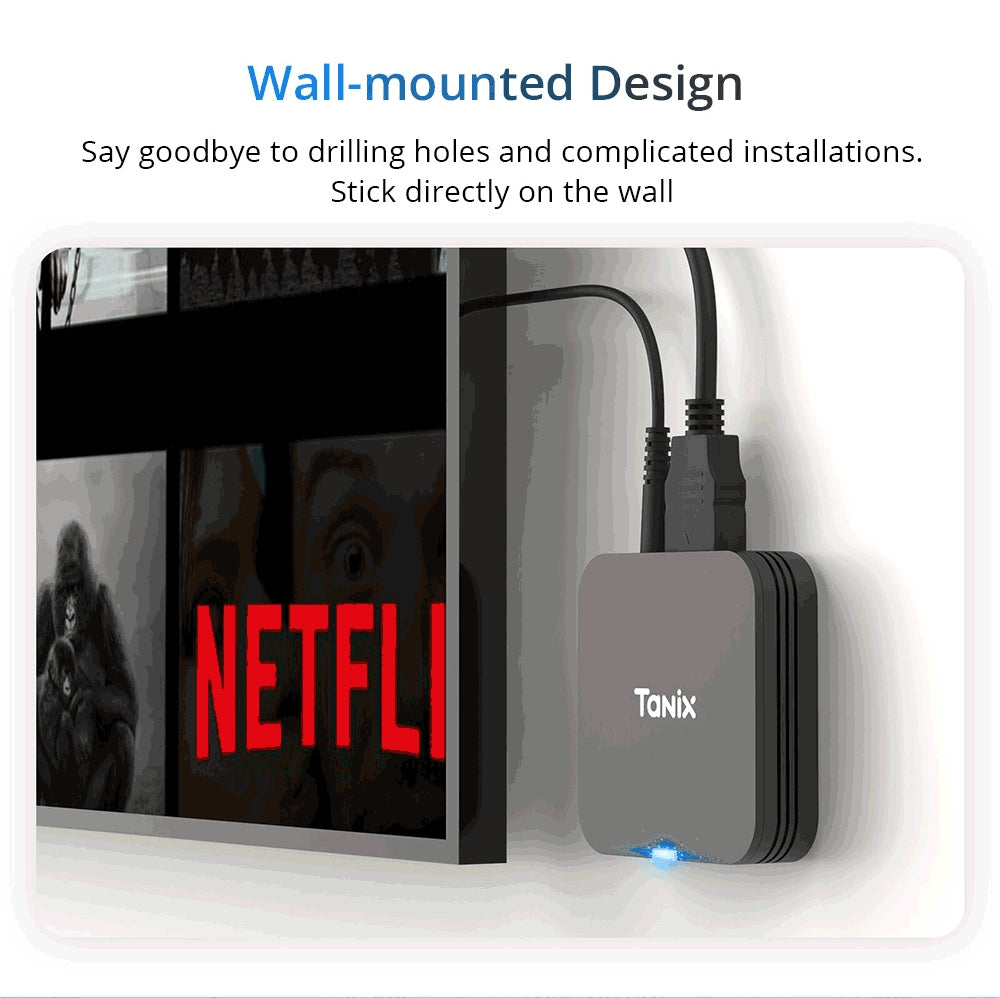 TANIX TX1 Mini TV Box, Android 10, Allwinner H313, Built-in WiFi, 1GB RAM 8GB ROM, Support 4K Decoding, 1*AV 1*HDMI 1*USB 2.0