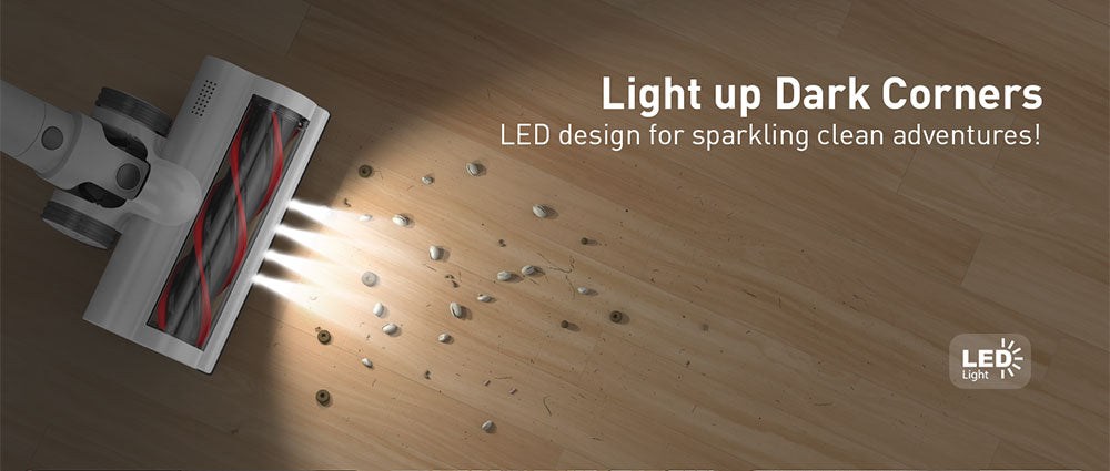 Teendow P11 Pro Cordless Vacuum Cleaner, 126,000Pa Powerful Suction, 30min Runtime, 2200mAh Battery, 450ML Dust Capacity, Quiet Operation ≤75dB, Ideal for Pet Hair & Home Cleaning, White