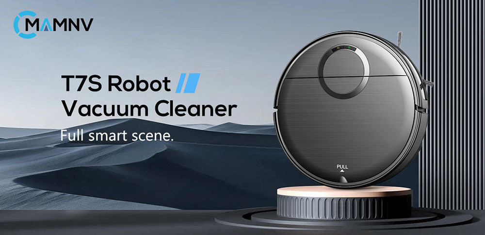 Teendow T7S Robot Vacuum Cleaner and Mop, 2000Pa Powerful Suction, 230ml Water Tank, Smart App & Voice Control, 100min Runtime, Self-Charging, 4 Cleaning Modes, Obstacle Avoidance, Ideal for Pet Owners