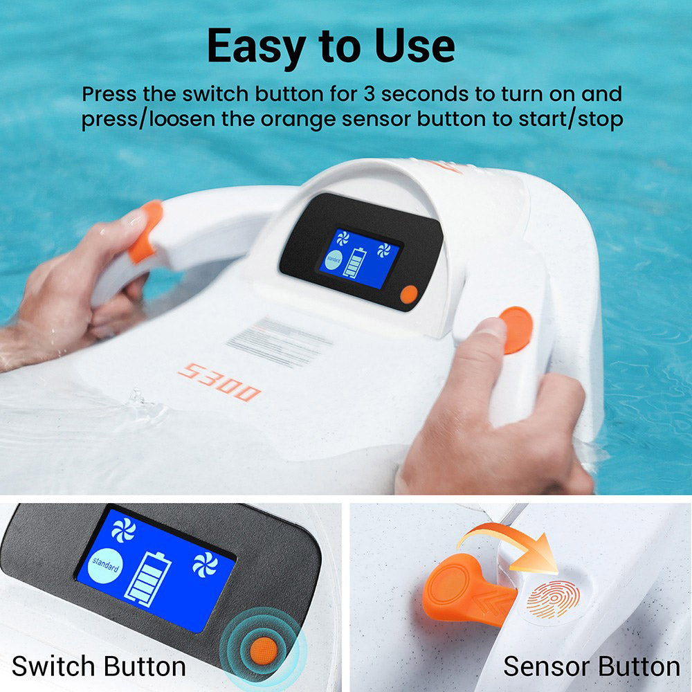 TESMOTO S300 Electric Surfboard, 3200W Motor, Dual-speed Modes, Up to 80 Minutes Playtime, IP68 Waterproof