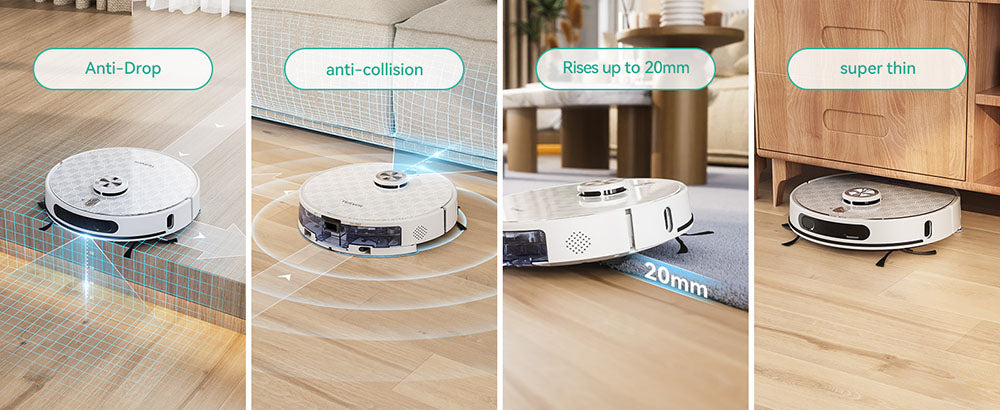 Tesvor S8 Pro 2 in 1 Robot Vacuum Cleaner with Wiping Function, 6000Pa Suction, LiDAR Navigation, 240min Running Time, APP/Alexa Control
