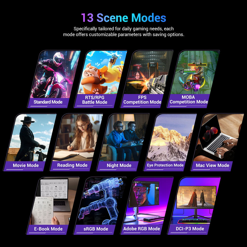 TITAN ARMY G27T8T Gaming Monitor, 26.5-inch 2560*1440 QD-OLED Screen, 360Hz Refresh Rate, 0.03ms GTG, 1000 nits, HDR 400, Adaptive-Sync, Game Assist, 65W Type-C Charging, Dual Speakers, Ambient Light, 2*HDMI 2.1 1*DP 1.4 1*USB-A 1*USB-B 1*Audio