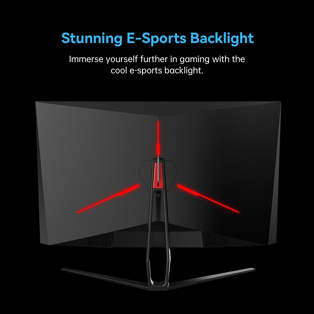 TITAN ARMY N32SQ PLUS Curved Gaming Monitor, 31.5-Inch 1500R 16:9 VA Panel, 144Hz Refresh Rate, 2560x1440 HD, 99% sRGB 1ms MPRT Response Time, Low-blue, Support FPS/RTS Gaming Mode, 2*HDMI 2.0 2*DP 1.4 1*Audio, Tilt Adjustment with Wall Mount