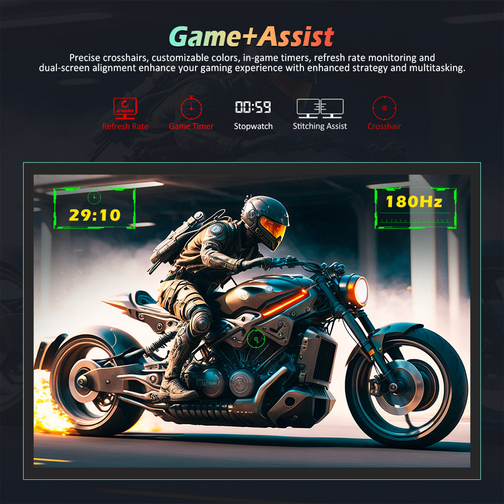 TITAN ARMY P2510G Gaming Monitor, 24.5'' 1920*1080 FAST IPS Screen, 180Hz Refresh Rate, HDR10, 99% sRGB, 1ms GTG, Adaptive Sync, Dynamic OD, Game Assist, 8 Scene Modes, Hardware Low Blue Light, Adjustable Tilt, VESA Mount, 1*HDMI2.0 1*DP1.4 1* Audio