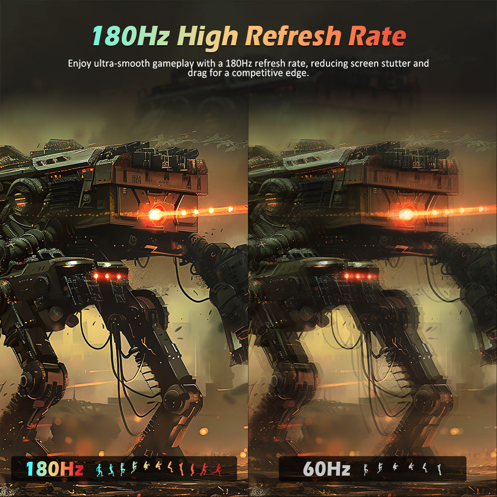 TITAN ARMY P2510G Gaming Monitor, 24.5'' 1920*1080 FAST IPS Screen, 180Hz Refresh Rate, HDR10, 99% sRGB, 1ms GTG, Adaptive Sync, Dynamic OD, Game Assist, 8 Scene Modes, Hardware Low Blue Light, Adjustable Tilt, VESA Mount, 1*HDMI2.0 1*DP1.4 1* Audio