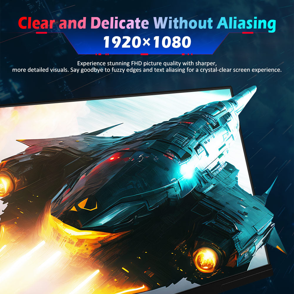 TITAN ARMY P2510H Gaming Monitor, 24.5'' 2 HVA Fast LCD Panel, 1920*1080, 240Hz Refresh Rate, 1ms GTG, HDR10, 99%sRGB, Adaptive-Sync, Dynamic OD, Ultra-Fast Game Mode, 10 Scene Modes, PBP & PIP Split-screen Display, Low Blue Light, VESA Wall Mounting