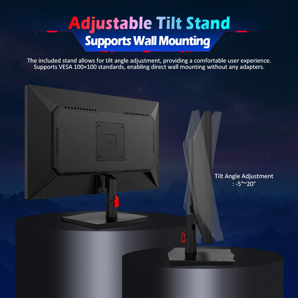 TITAN ARMY P2510HS Gaming Monitor, 24.5-inch 1920*1080 CSOT Fast IPS Screen, 300Hz Refresh Rate, HDR400, 121% sRGB, 1ms GTG Response Time, Adaptive-Sync, Hardware Low Blue Light, Gaming Assist, PIP/PBP Display, VESA Mounting