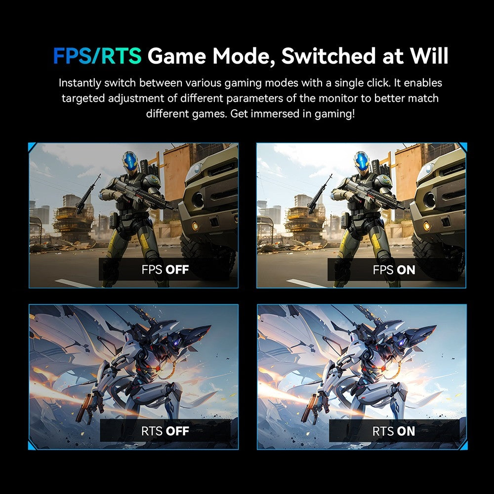 TITAN ARMY P27A2R 27-Inch Gaming Monitor, Fast IPS 180Hz Adaptive Sync, 2560*1440 QHD, 1ms GTG, 95% DCI-P3, Support FPS/RTS Gaming Mode, Low Blue, 2*HDMI 2.0 2*DP 1.4 1*Audio, Adjustable Height VESA Mount