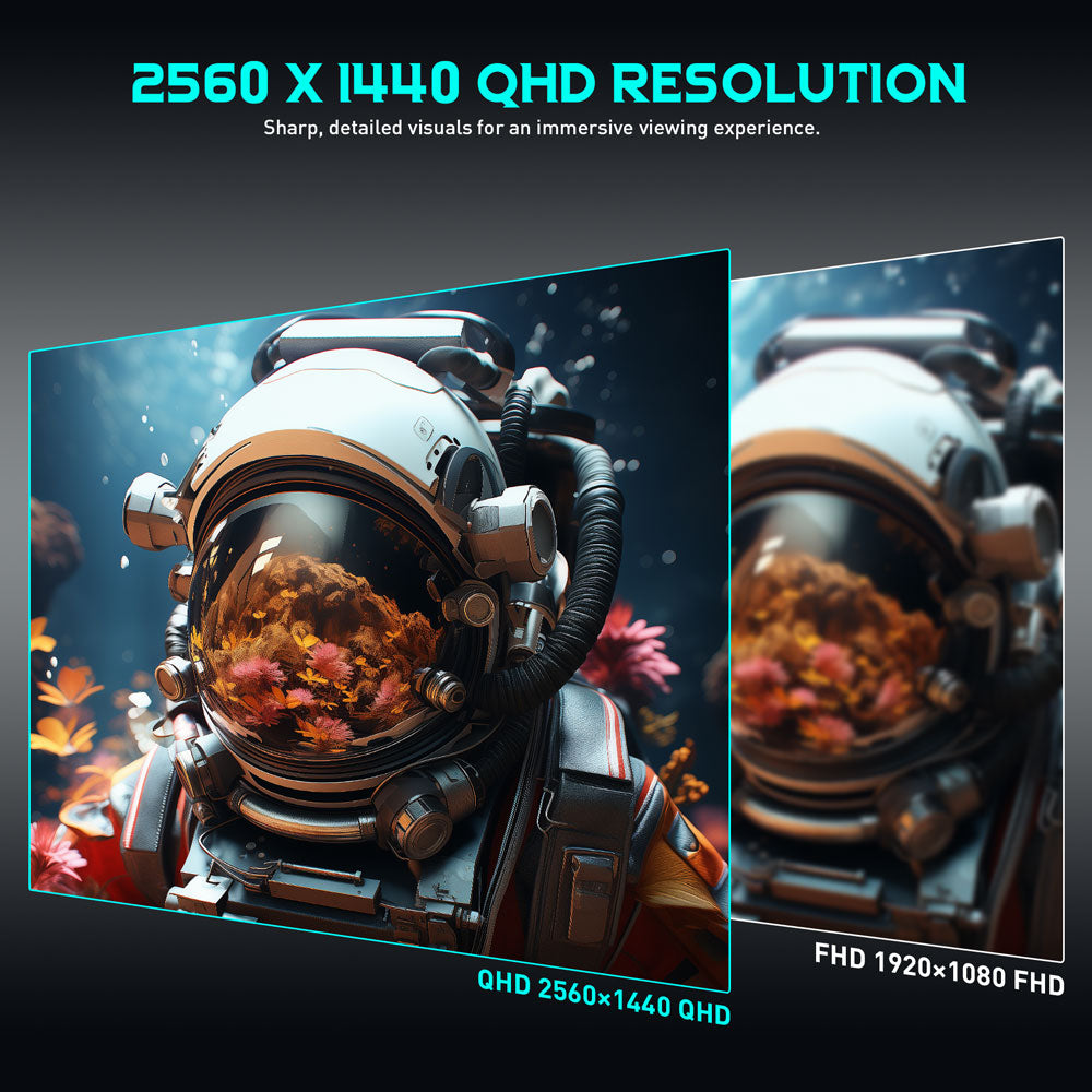 TITAN ARMY P32A2S2 Gaming Monitor, 2560 x 1440 QHD FAST IPS Panel, 240Hz Refresh Rate, HDR400, 1ms GTG, GamePlus Mode, Adaptive Sync, PIP/PBP Split Screen, 2*HDMI 2.1 2*DP 1.4, E-Sport Backlights, Adjustable Stand