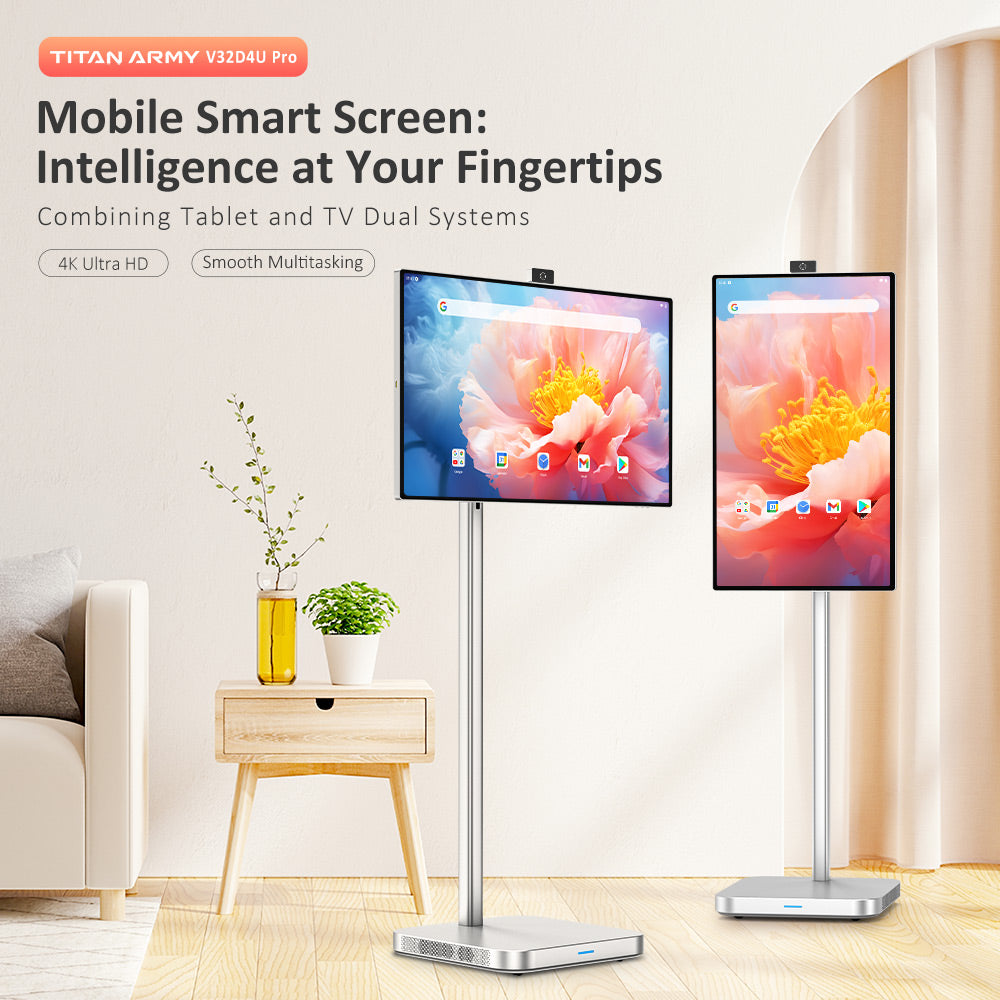 Titan Army V32D4U Pro Flat 16:9 VA UHD 76Hz Portable Smart Screen with Powerful Chipset and Multiple Connection Modes