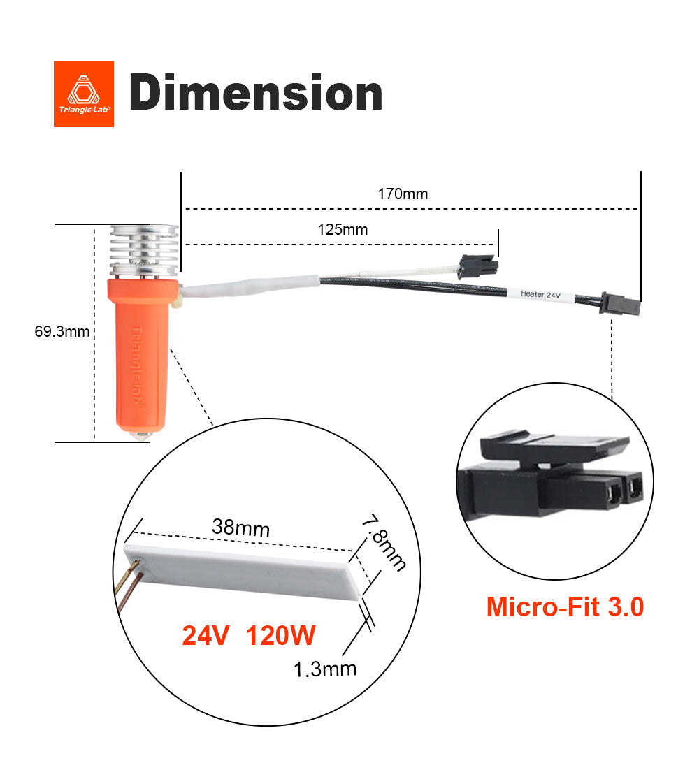 Trianglelab CHC XL Wear-resistant High-Speed Hotend for FDM 3D Printers