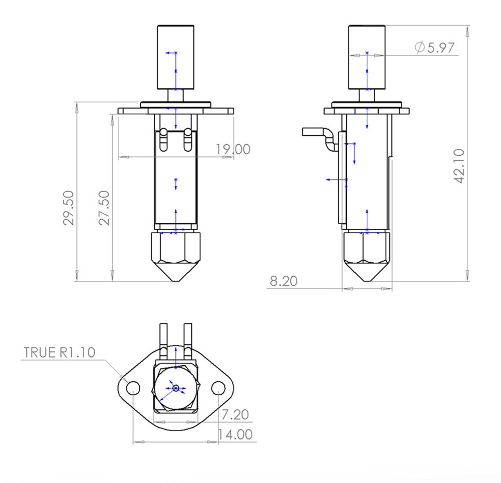 Trianglelab CHCB-OT 3D Printer Hotend for Creality Sprite Extruder