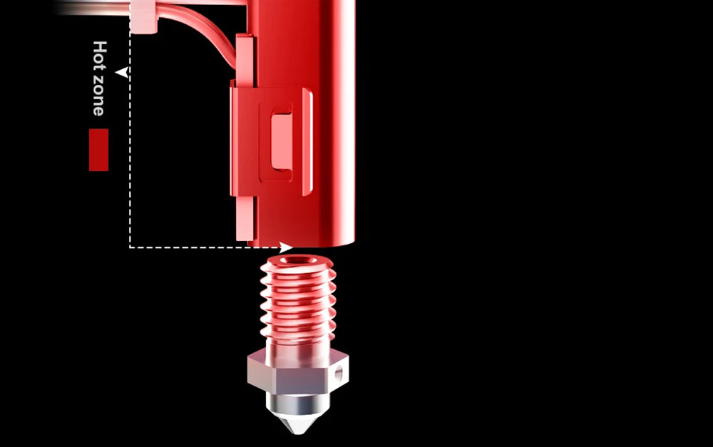 Trianglelab Rapido ACE UHF Hotend - PT1000 Thermistor, Compatible with Dragon/Rapido, V6 Adapter