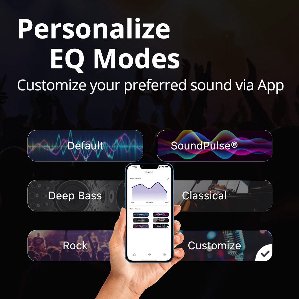 Tronsmart T7 Portable Bluetooth Speaker with LED Lights, 30W Output, SoundPulse, TWS, ATS2853, IPX7 Waterproof, Custom Equalizers - Dark Blue