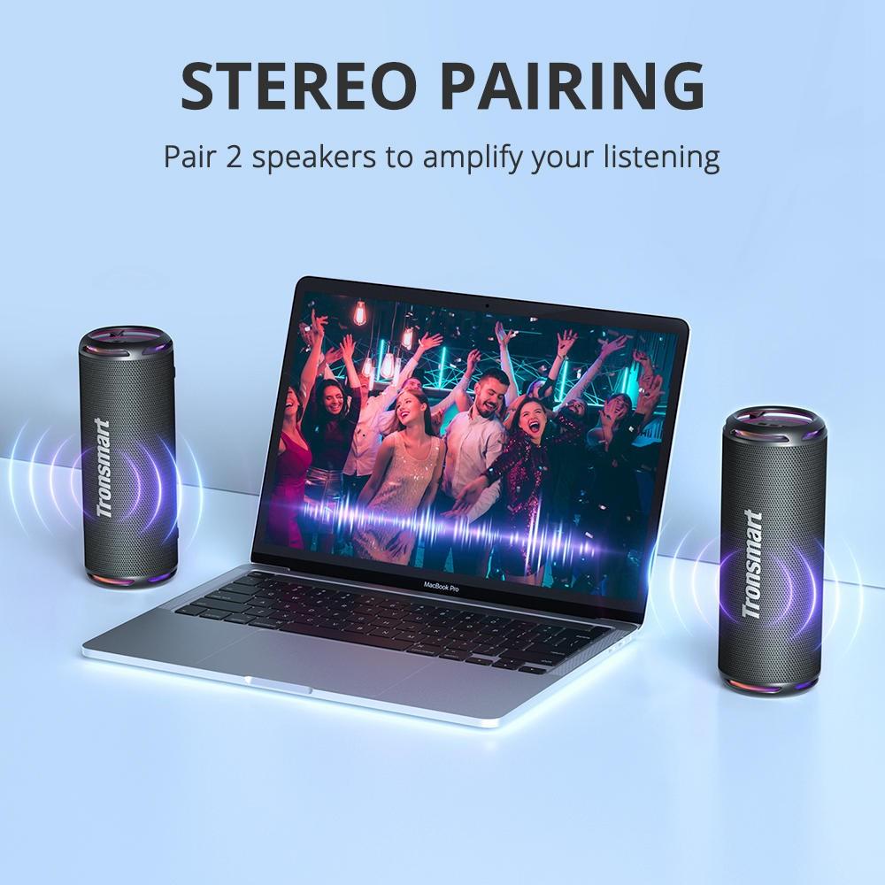 Tronsmart T7 Lite 24W Portable Bluetooth Speaker, IPX7 Waterproof, 4000mAh Battery, Bluetooth 5.3, Black