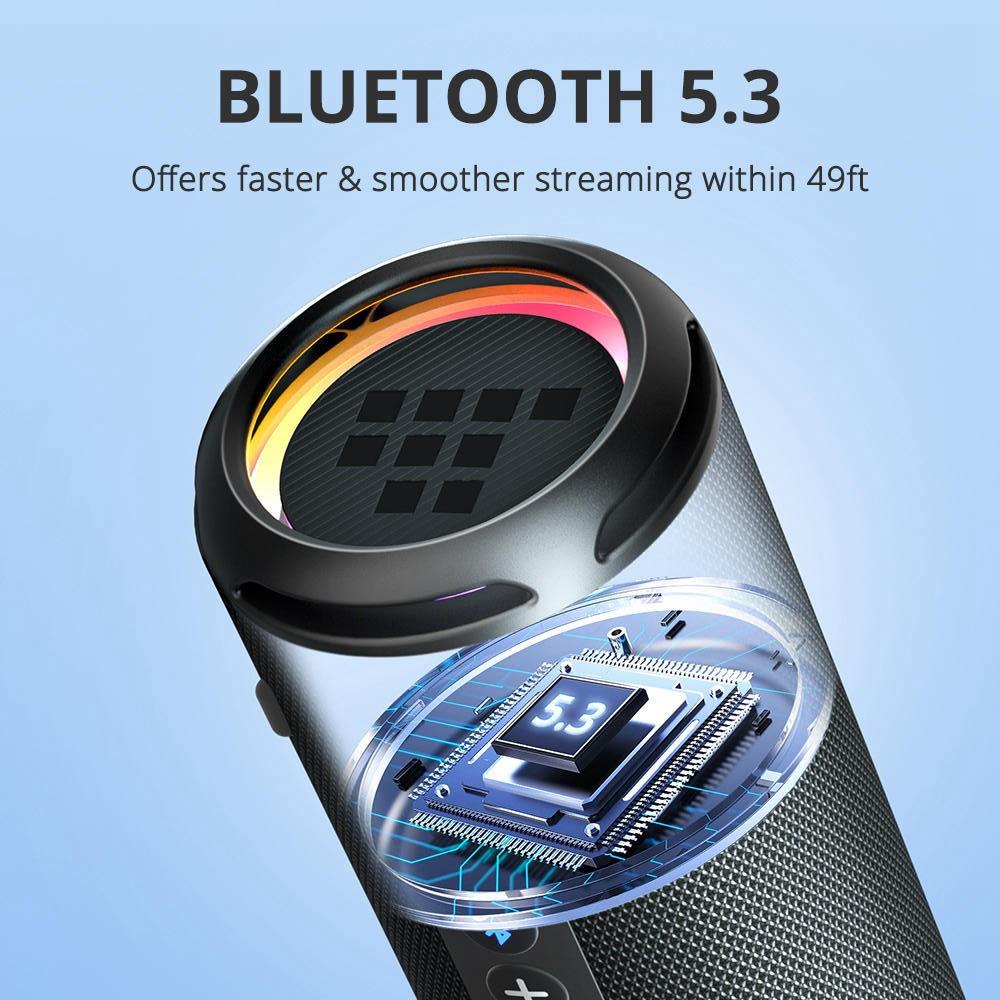Tronsmart T7 Lite 24W Portable Bluetooth Speaker, IPX7 Waterproof, 4000mAh Battery, Bluetooth 5.3, Black