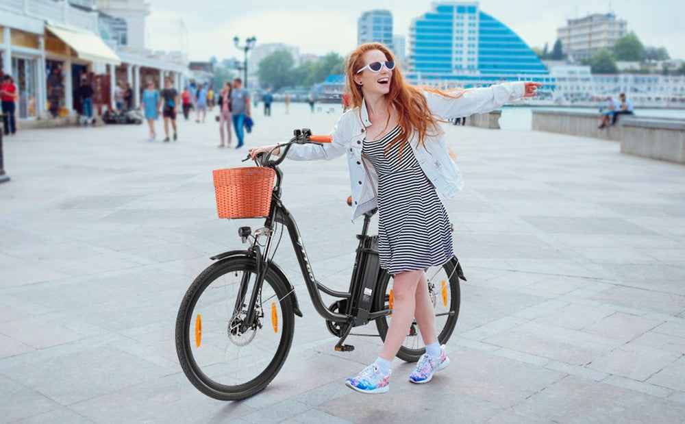 TTGO YY-26ST Electric Bike, 250W Motor, 36V 14.5AH Battery, 26*1.95-inch Tires, 25km/h Max Speed, 100km Max Range, Disc Brake, SHIMANO 6-speed, LED Display - Black