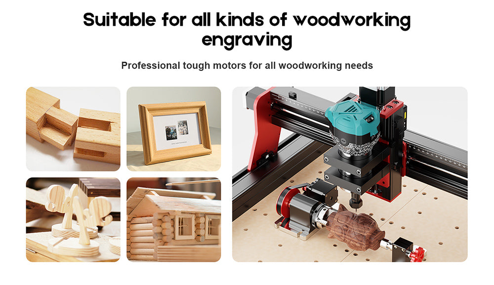 TWO TREES 800W 30000RPM Wood Trimmer Router, Six Speeds, for TTC450 Series