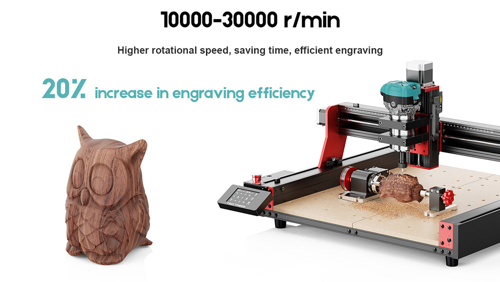TWO TREES 800W 30000RPM Wood Trimmer Router, Six Speeds, for TTC450 Series