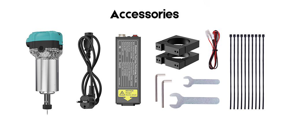 TWO TREES 800W 30000RPM Wood Trimmer Router, Six Speeds, for TTC450 Series