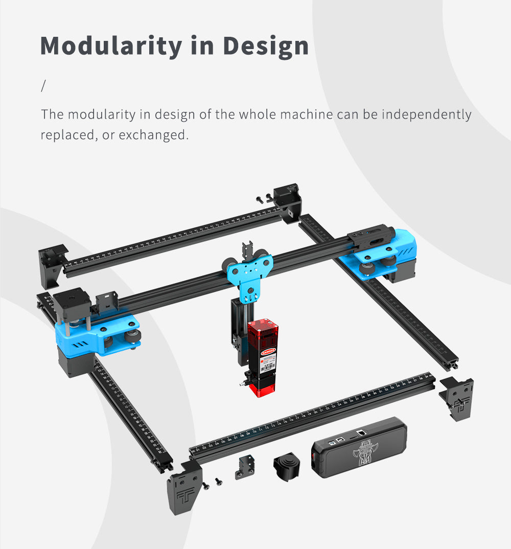 TWO TREES TTS-10 Pro 10W Laser Engraver Cutter, 30000mm/min Engraving Speed, 300x300mm, APP Connection, Remote Control