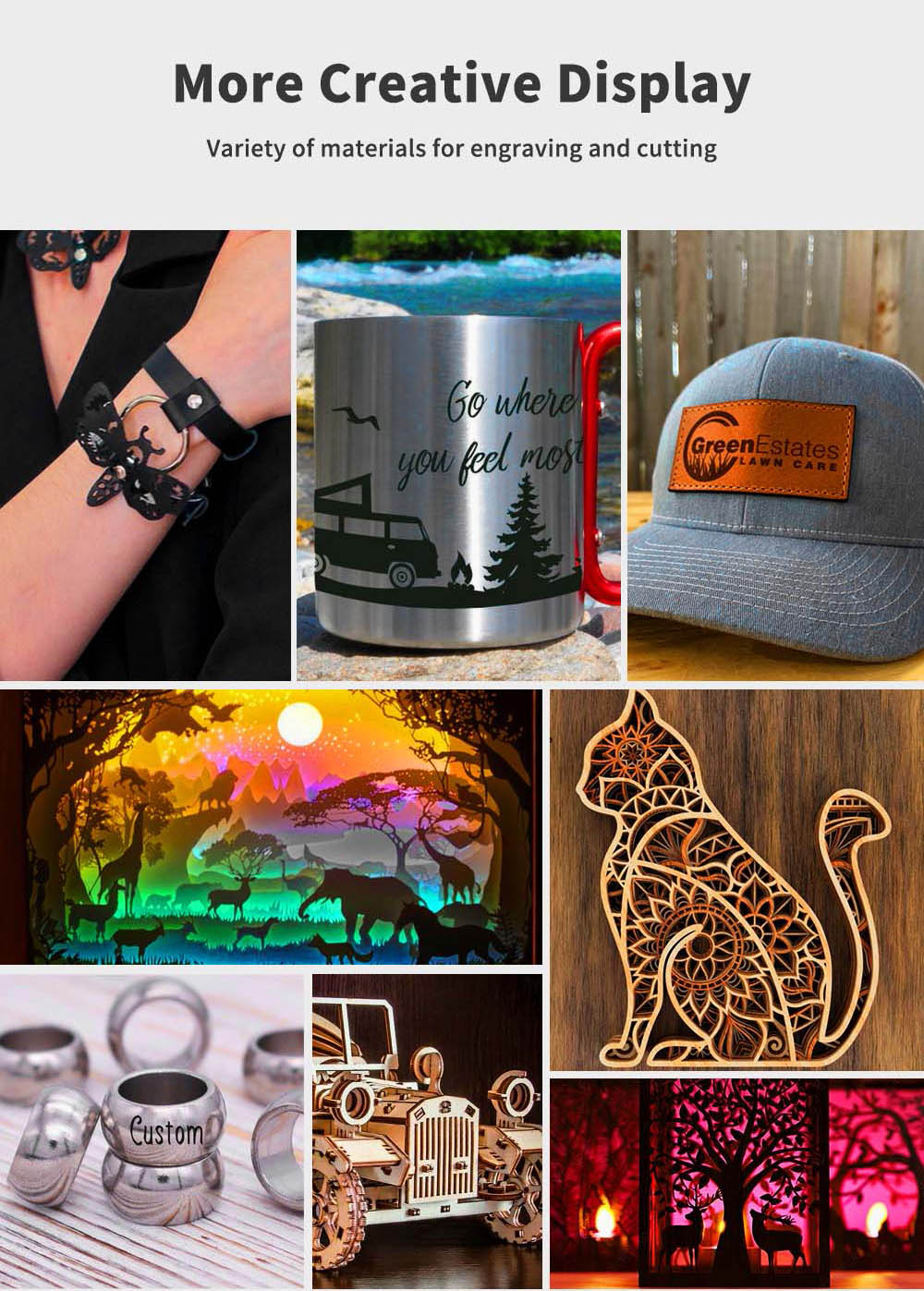 TWO TREES TTS-10 Pro 10W Laser Engraver Cutter, 30000mm/min Engraving Speed, 300x300mm, APP Connection, Remote Control