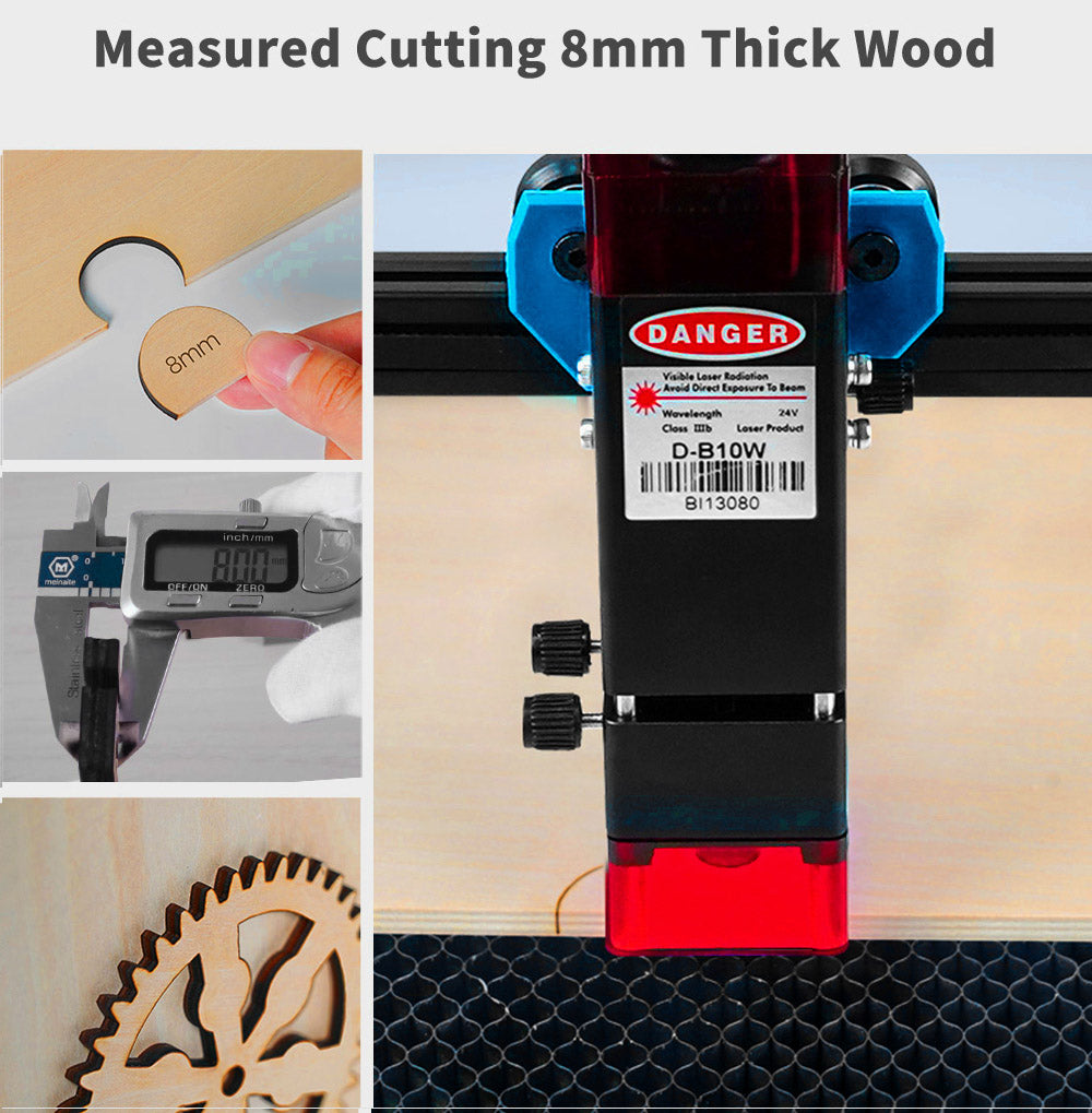 TWO TREES TTS-10 Pro 10W Laser Engraver Cutter, 30000mm/min Engraving Speed, 300x300mm, APP Connection, Remote Control