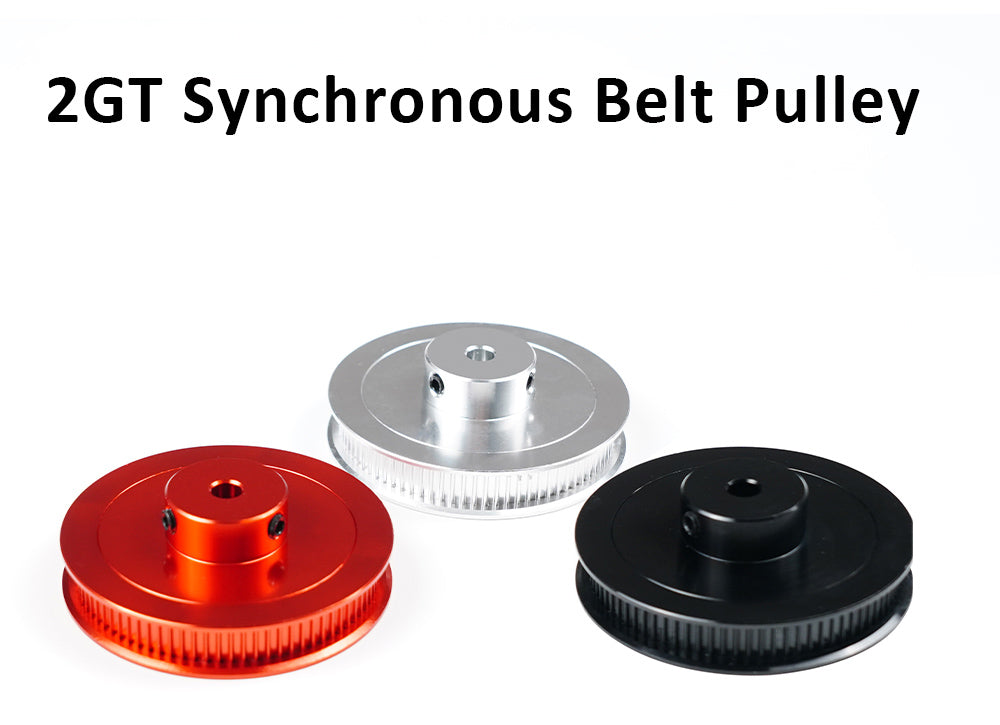 TWO TREES 3D Printer Parts VORON V2.4 80 Teeth GT2 Timing Pulley Bore 5mm Belt Width 6mm Aluminum Alloy Driving Wheel - Black