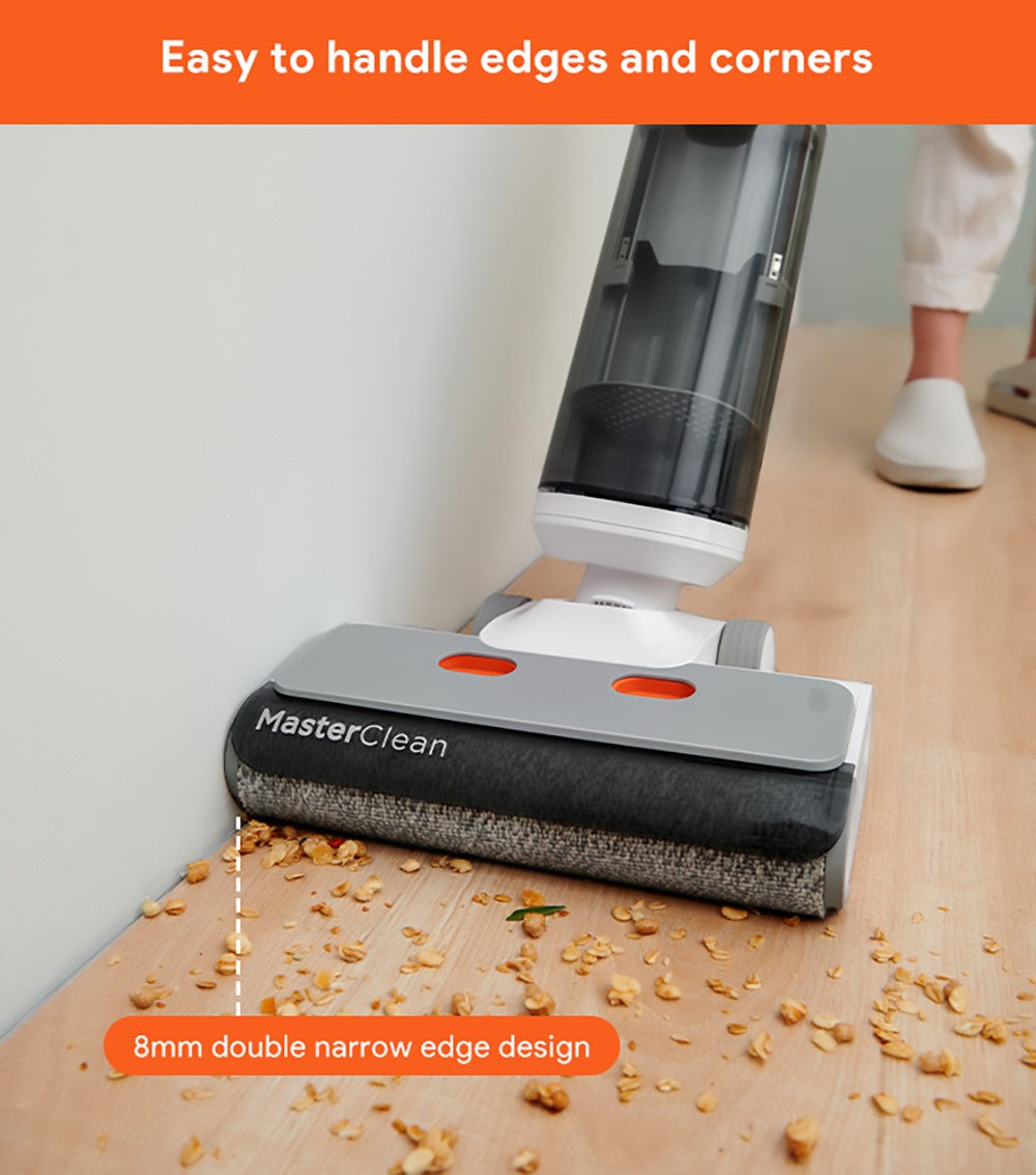 Ultenic AC1 Cordless Wet Dry Vacuum Cleaner, 15KPa Suction, 2L Water Tanks, Dual Edge Cleaning, 45min Runtime, Smart LED Display, APP Support, Voice Assistant - EU Plug