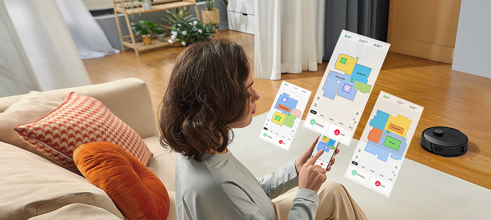 Ultenic D10 Robot Vacuum Cleaner, 15min LiDAR Quick Map, 4000Pa Suction, 120min Runtime, Carpet Auto-Boost, No-Go Zone, Time Scheduled, Siri/Alexa/APP Remote Control, for Hardwood, Tiles, Carpet, etc.