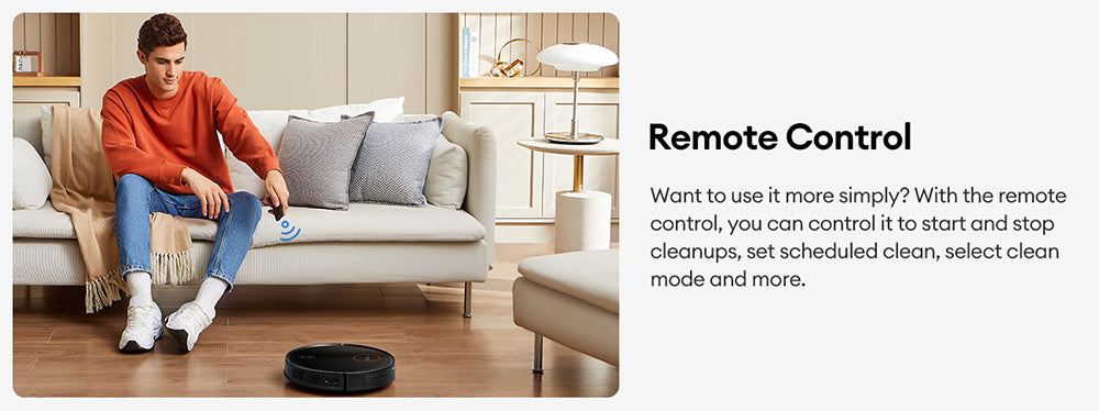 Ultenic D6S Robot Vacuum Cleaner Gyroscopic Navigation, 3-in-1 Sweep Vacuum Mop, 3000 Suction, 4 Cleaning Modes, 2600mAh Battery, 120min Runtime