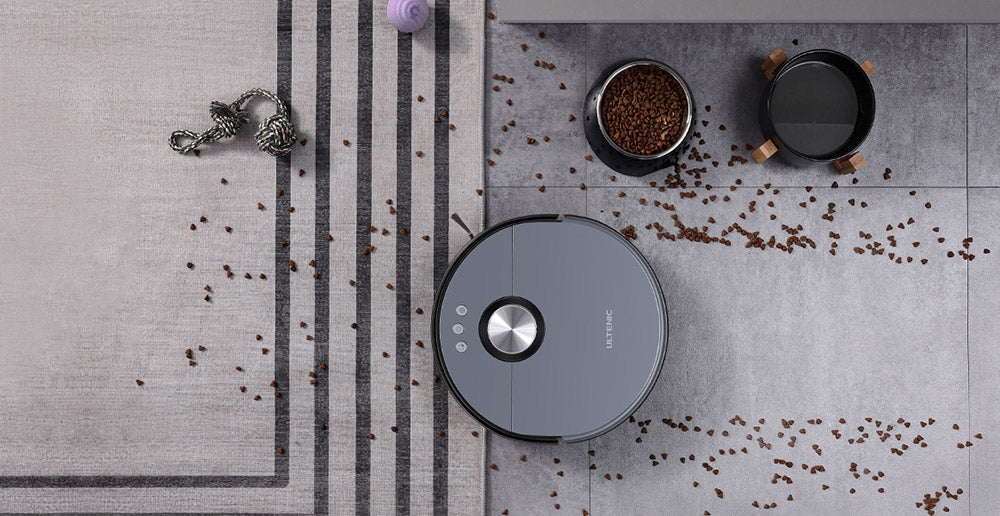 Ultenic MC1 Robot Vacuum Cleaner with Fully-Automatic Station, 5000Pa Suction, Dual-Rotating Mopping, Hot Air Drying, 3L Dustbag, 5200mAh Battery, Max 180 Mins Runtime, APP/Voice Control