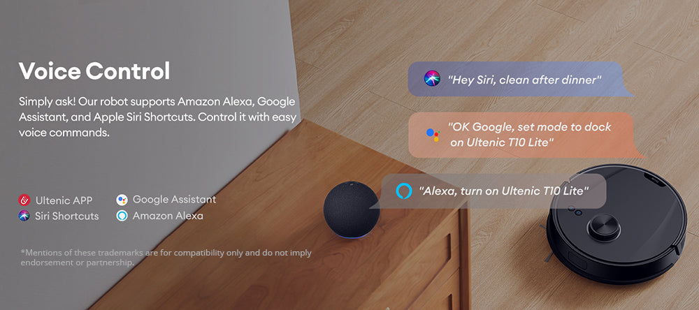 Ultenic T10 Lite Robot Vacuum Cleaner with LiDAR Navigation, 4500Pa Suction, Self-empty, Matrix Clean, Up to 180min Runtime, 2L Dustbin, APP Control/Alexa/Siri/IFTTT, for All Floors Pet Hair