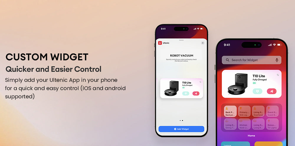 Ultenic T10 Lite Robot Vacuum Cleaner with LiDAR Navigation, 4500Pa Suction, Self-empty, Matrix Clean, Up to 180min Runtime, 2L Dustbin, APP Control/Alexa/Siri/IFTTT, for All Floors Pet Hair