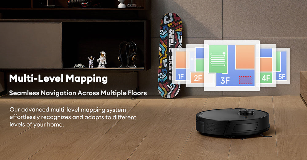 Ultenic T10 Lite Robot Vacuum Cleaner with LiDAR Navigation, 4500Pa Suction, Self-empty, Matrix Clean, Up to 180min Runtime, 2L Dustbin, APP Control/Alexa/Siri/IFTTT, for All Floors Pet Hair