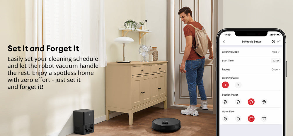 Ultenic T10 Lite Robot Vacuum Cleaner with LiDAR Navigation, 4500Pa Suction, Self-empty, Matrix Clean, Up to 180min Runtime, 2L Dustbin, APP Control/Alexa/Siri/IFTTT, for All Floors Pet Hair