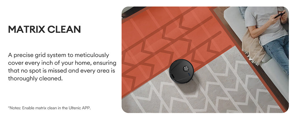 Ultenic T10 Lite Robot Vacuum Cleaner with LiDAR Navigation, 4500Pa Suction, Self-empty, Matrix Clean, Up to 180min Runtime, 2L Dustbin, APP Control/Alexa/Siri/IFTTT, for All Floors Pet Hair