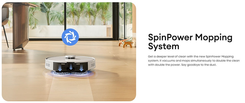 Ultenic T10 Pro Robot Vacuum Cleaner with Self Emptying Station, 4000Pa Suction, Dual SpinPower Mopping, 3.3L Dustbag, Lidar Navigation, Carpet Boost, 5200mAh Battery, Max 200 Mins Runtime, APP/Voice Control