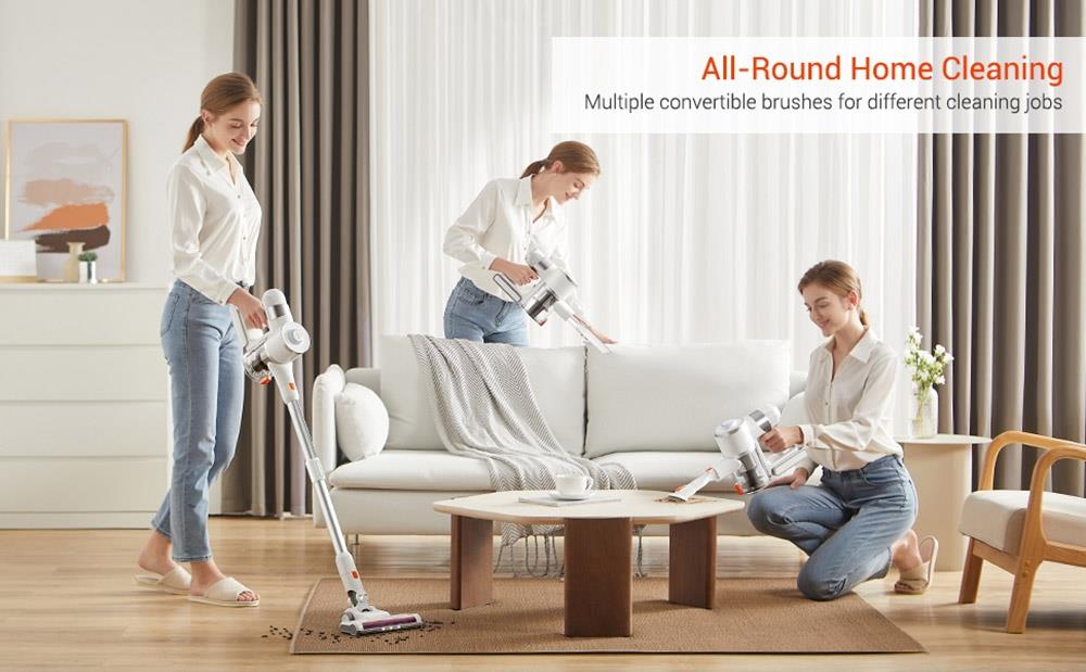 Ultenic U10 Pro Cordless Vacuum Cleaner, 400W 27KPa Max Suction, 5-Layer Filtration, 115000rpm Speed Motor 35min Runtime